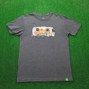 Wild Tribute Zion National Park Utah Camper Graphic Tshirt Mens Medium Gray
